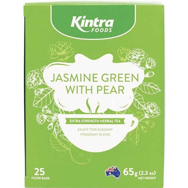Kintra Foods Herbal Tea Bags Jasmine Green with Pear 25pk