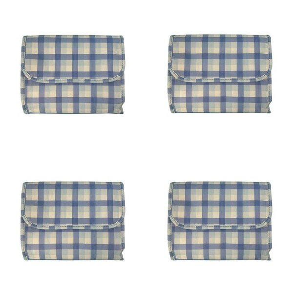 4PK Frankie & Me Womens Makeup Cosmetics Hanging Toiletry Bag Large 27x18cm Blue