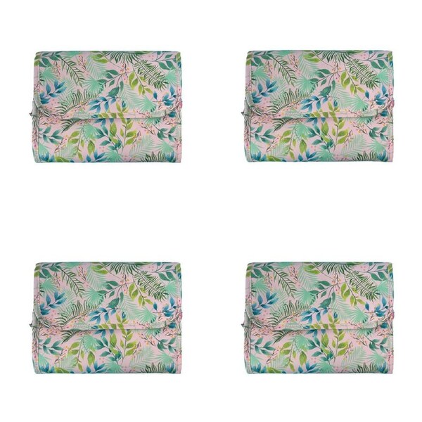 4PK Frankie & Me Women's Zip Cosmetics Hanging Toiletry Bag Large 27x18cm Floral