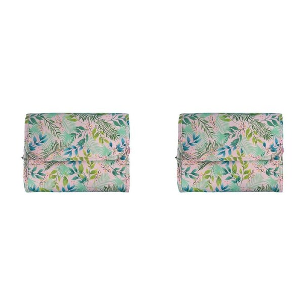 2PK Frankie & Me Women's Zip Cosmetics Hanging Toiletry Bag Large 27x18cm Floral
