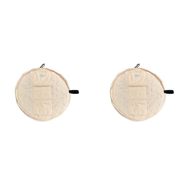 2PK Frankie & Me Womens Drawstring Makeup Cosmetics Toiletry Bag 51cm Dusty Pink