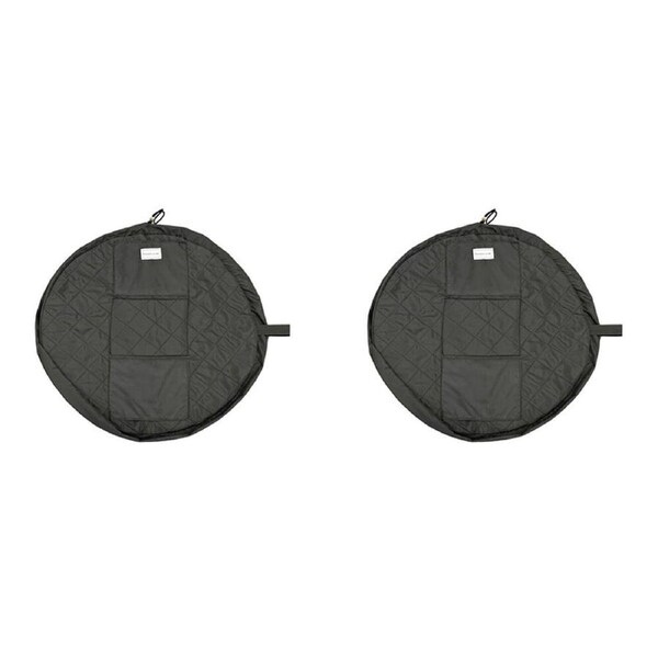 2PK Frankie & Me Women's Drawstring Makeup Cosmetics Toiletry Bag 51cm Black
