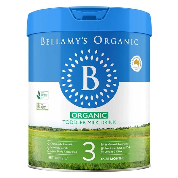 Bellamys Organic Step 3 Toddler Milk Drink Formula 12 Months+ 800g