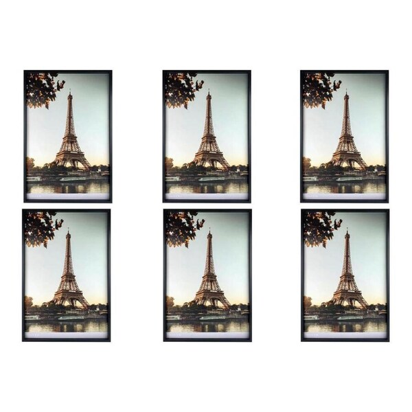 6PK Frankie & Me Wood Poster Picture Frame Home/Office Photo Decor 50x76cm Black