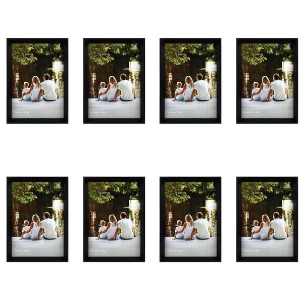 8PK Frankie & Me Window Wooden A4 Picture Frame Home/Office Photo Decor Black
