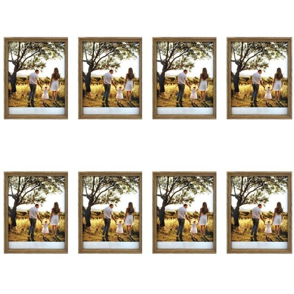 8PK Frankie & Me Window Wooden 11x14'' Picture Frame Home/Office Photo Decor Oak