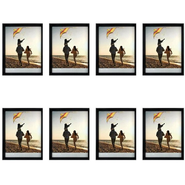 8PK Frankie & Me Window Wood 11x14'' Picture Frame Home/Office Photo Decor Black
