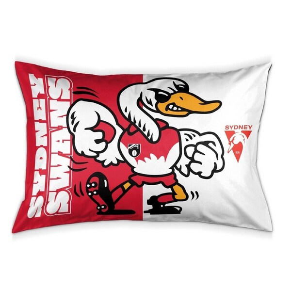 AFL Team Pillow Case - Sydney Swans - Double Sided - 73 x 48 cm