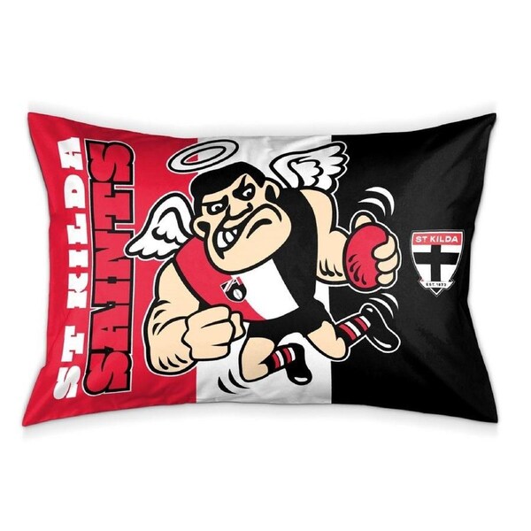 AFL Team Pillow Case - St Kilda Saints - Double Sided - 73 x 48 cm