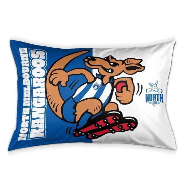 AFL Team Pillow Case - North Melbourne Kangaroos - Double Sided - 73 x 48 cm
