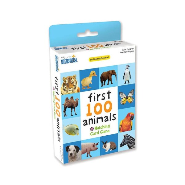 Briarpatch First 100 Animals Matching Kids Playing Cards Game 2Y+