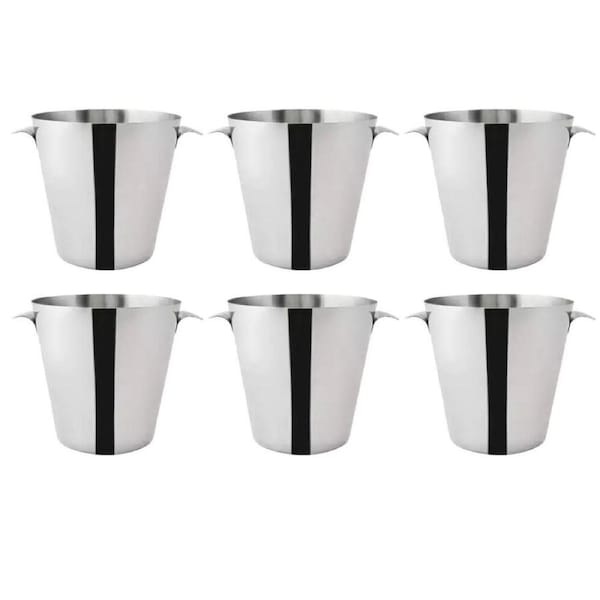 Trenton Wine Bucket 18/8 Stainless Steel Mirror Polished - Set of 6