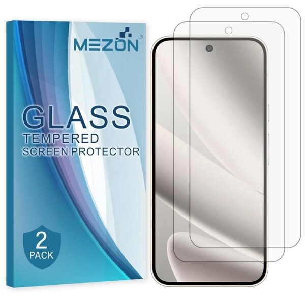 [2 Pack] Google Pixel 10 Pro XL Tempered Glass Crystal Clear Premium 9H HD Screen Protector by MEZON – Case Friendly, Shock Absorption (Pixel 10 Pro XL, 9H) – FREE EXPRESS