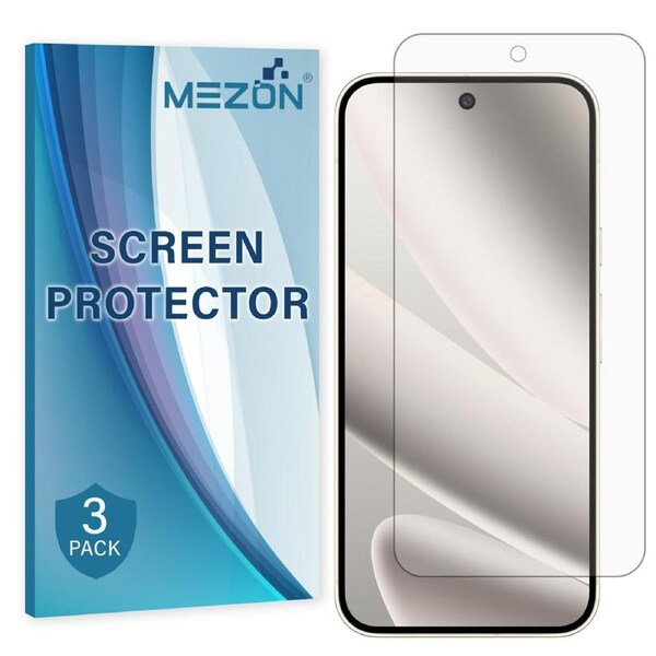 [3 Pack] Google Pixel 10 Pro XL Clear Screen Protector Film by MEZON – Case Friendly, Shock Absorption (Pixel 10 Pro XL, Clear)