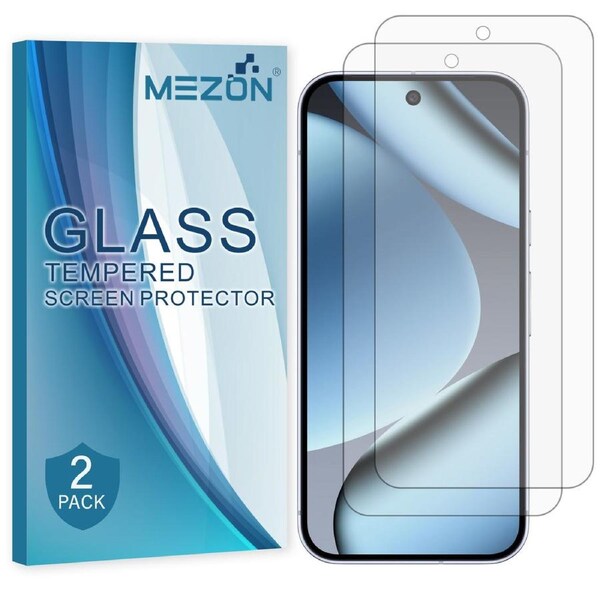 [2 Pack] Google Pixel 10 Pro Tempered Glass Crystal Clear Premium 9H HD Screen Protector by MEZON – Case Friendly, Shock Absorption (Pixel 10 Pro, 9H)