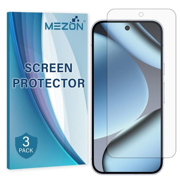 [3 Pack] Google Pixel 10 Pro Anti-Glare Matte Screen Protector Film by MEZON – Case Friendly, Shock Absorption (Pixel 10 Pro, Matte)