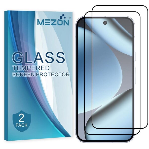 [2 Pack] Google Pixel 10 Pro Tempered Glass Full Coverage Crystal Clear Premium 3D Edge 9H HD Screen Protector by MEZON (Pixel 10 Pro, HD Full)