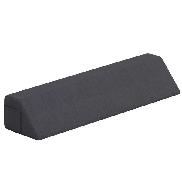 Costway Full Size Bed Wedge Pillow Headboard Pillow w/Storage Bag Mattress Gap Filler for Bed & Sofa Grey