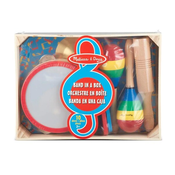 Melissa & Doug Wooden Band-in-a-Box - Clap! Clang! Tap!