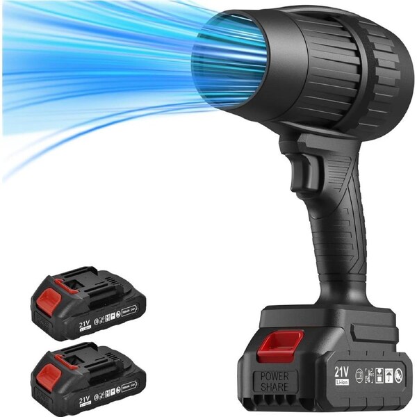 Advwin Cordless Leaf Blower, 33000RPM Handheld Leaf Blower with 2 X 2.0Ah Batteries & Charger, Lightweight Leaf Blowers for Patio Cleaning, Lawn Care, Leaves, Dust