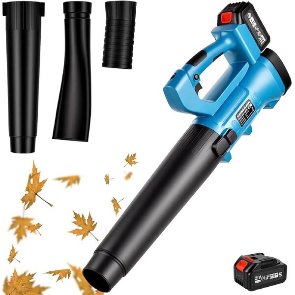 Advwin Leaf Blower Cordless with 1 Battery and Charger, 21V Electric Leaf Cleaner, Lightweight Handheld Small Blower for Patio, Garden, House, Depot