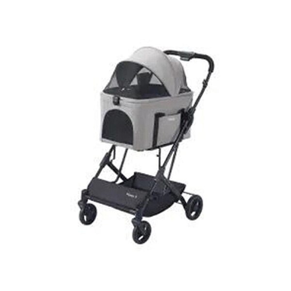 Ibiyaya Travois Tri-Fold Pet Travel System/Stroller w/Detachable Carrier XL Grey
