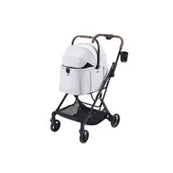 Ibiyaya Tinker Detachable Pet Stroller/Carrier For Dogs/Cats Small Silver Grey