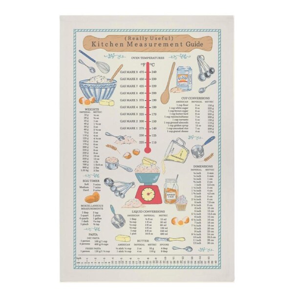 Ulster Weavers Kitchen Measurements Cotton Tea Towel - 74 x 48cm