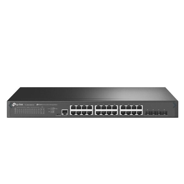 TP-Link SG3428X-M2 Omada 24-Port 2.5GBASE-T L2+ Managed Switch with 4 10GE SFP+ Slots, Integration with Omada SDN Controller, Static Routing, OAM, DDM