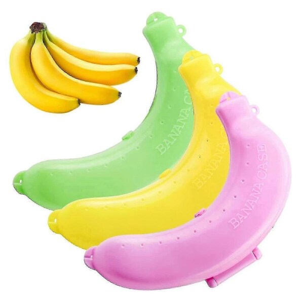 Banana Case,3 Pack Reusable Banana Holder Banana Guard Case