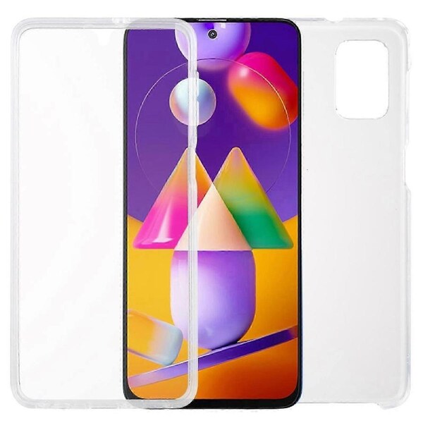 For Samsung Galaxy M31s PC+TPU Ultra-Thin Double-Sided All-Inclusive Transparent Case