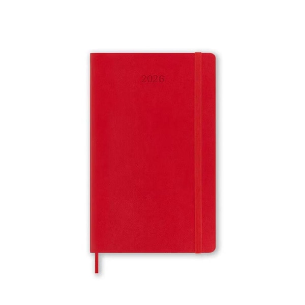 2026 Diary Moleskine Large Weekly Notebook Soft Cover Scarlet Red M-DSF212WN3Y26