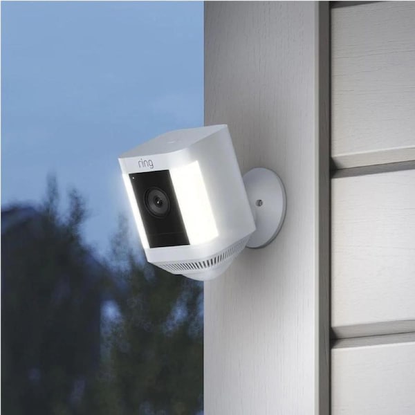 Ring Spotlight Cam Plus Battery Outdoor Camera - White White