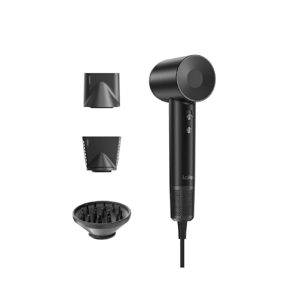 Laifen Swift Special High Speed Hair Dryer Matte Black with 3 Styling Nozzles