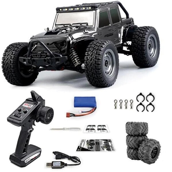SUCHIYU 38km/h 1/16 Scale 2.4GHz Radio Control Truck - High Speed 4WD Crawler Buggy - Dark Grey