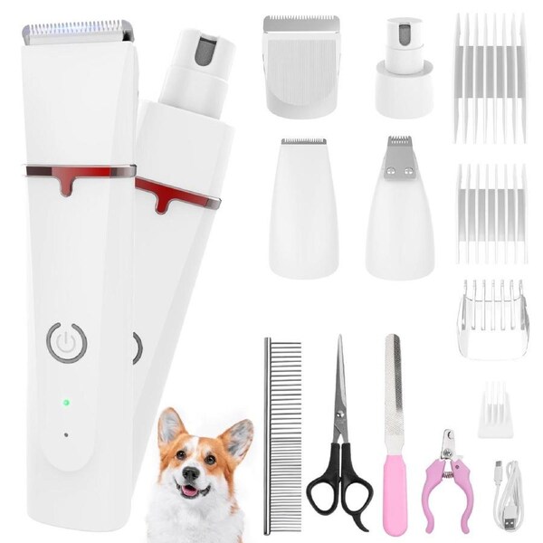 JOYBUY 4-in-1 Dog Grooming Kit – Rechargeable Hair Clippers & Trimmers