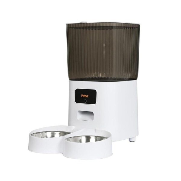 JOYBUY 5L Automatic Smart Pet Feeder with Wi-Fi App & Night Vision – White