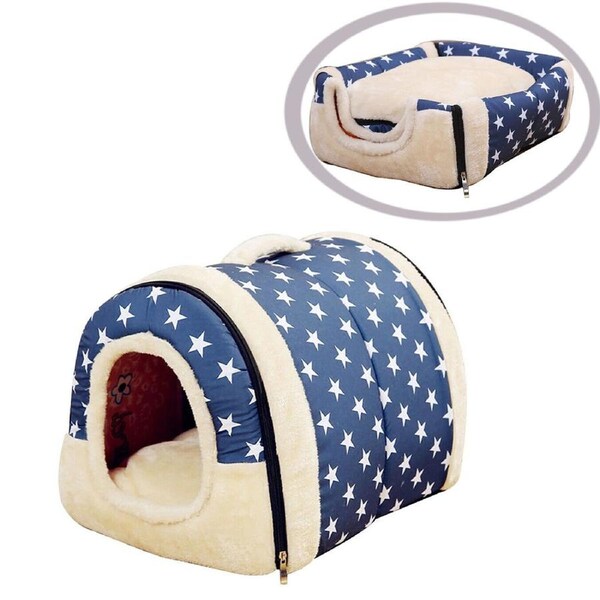 JOYBUY Pet Dog House/Kennel – Soft Igloo Cave Puppy Bed with Warm Cushion