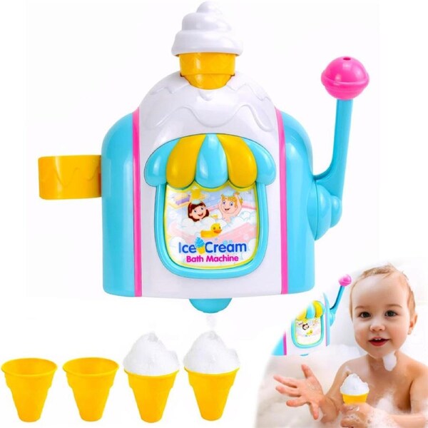 Nevenka Bath Toys for Toddlers Bubble Ice Cream Maker Shower Toys for Kids Age 3 4 5 6 7 8