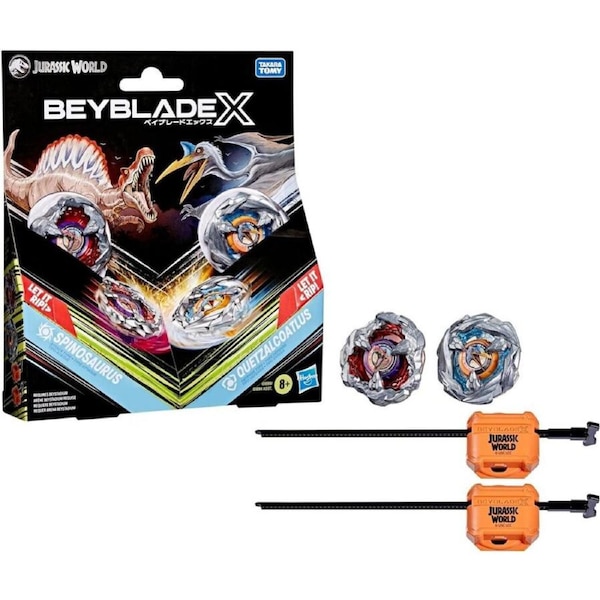 Beyblade X Jurassic World Collab Spinosaurus vs. Quetzalcoatlus