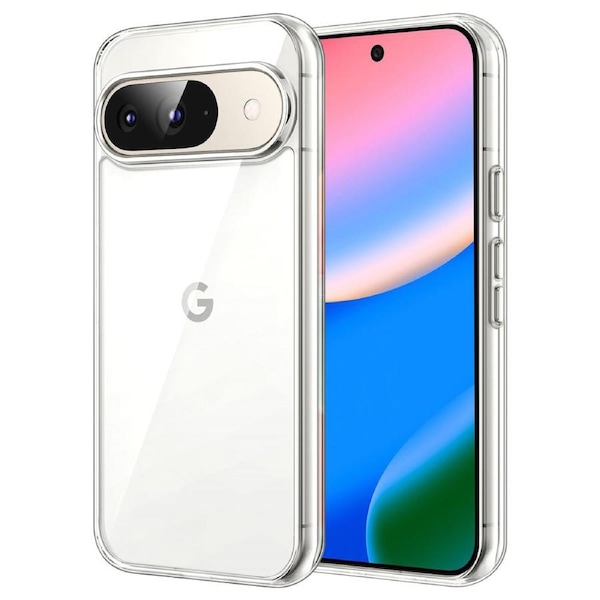Google Pixel 10 Ultra Slim Premium Crystal Clear TPU Gel Back Case by MEZON – Shock Absorption, Wireless Charging Compatible (Pixel 10, Gel)