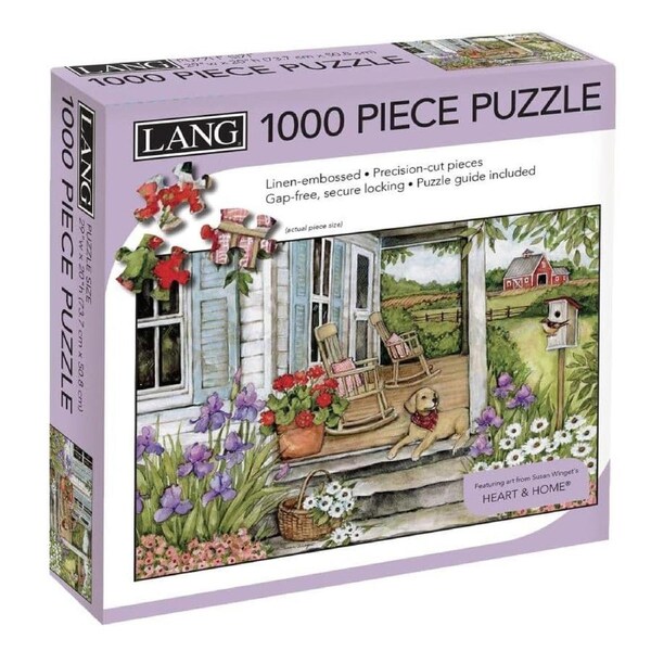 Lang Jigsaw Puzzle 1000 Piece Country Home Linen Embossed