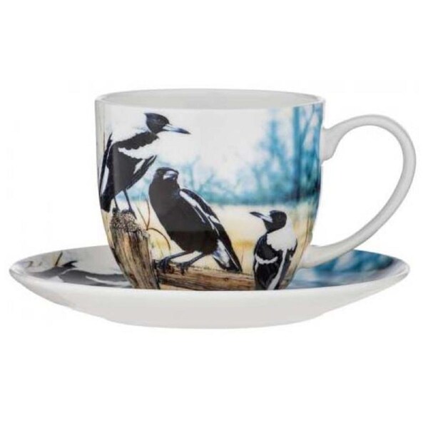 Ashdene Country Life Lifestyle Magpies Cup And Saucer