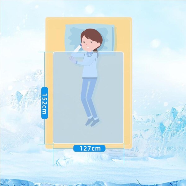 LINENOVA Cooling Blanket Pillowcases Keep Cool Lightweight Comfort Soft 127 x 152 cm / Blue