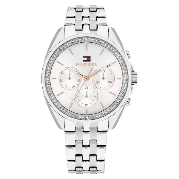 Tommy Hilfiger Stainless Steel Silver Dial Multi-function Women's Watch - 1782802