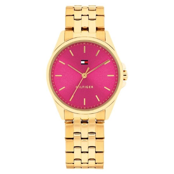 Tommy Hilfiger Gold Steel Pink Dial Women's Watch - 1782854