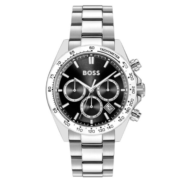 BOSS by Hugo Boss Stainless Steel Black Dial Chronograph Men's Watch - 1514267