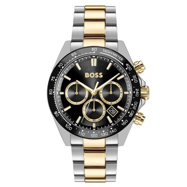 BOSS by Hugo Boss Two-Tone Steel Black Dial Chronograph Men's Watch - 1514269