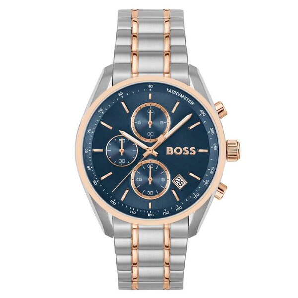 BOSS by Hugo Boss Two-Tone Steel Blue Dial Chronograph Men's Watch - 1514260