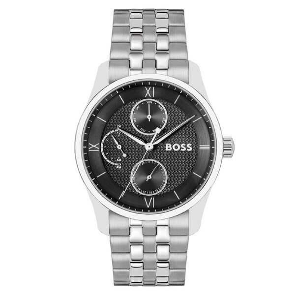 BOSS by Hugo Boss Stainless Steel Black Dial Multi-function Men's Watch - 1514274